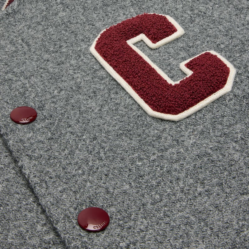 classic teddy jacket in wool tricotine