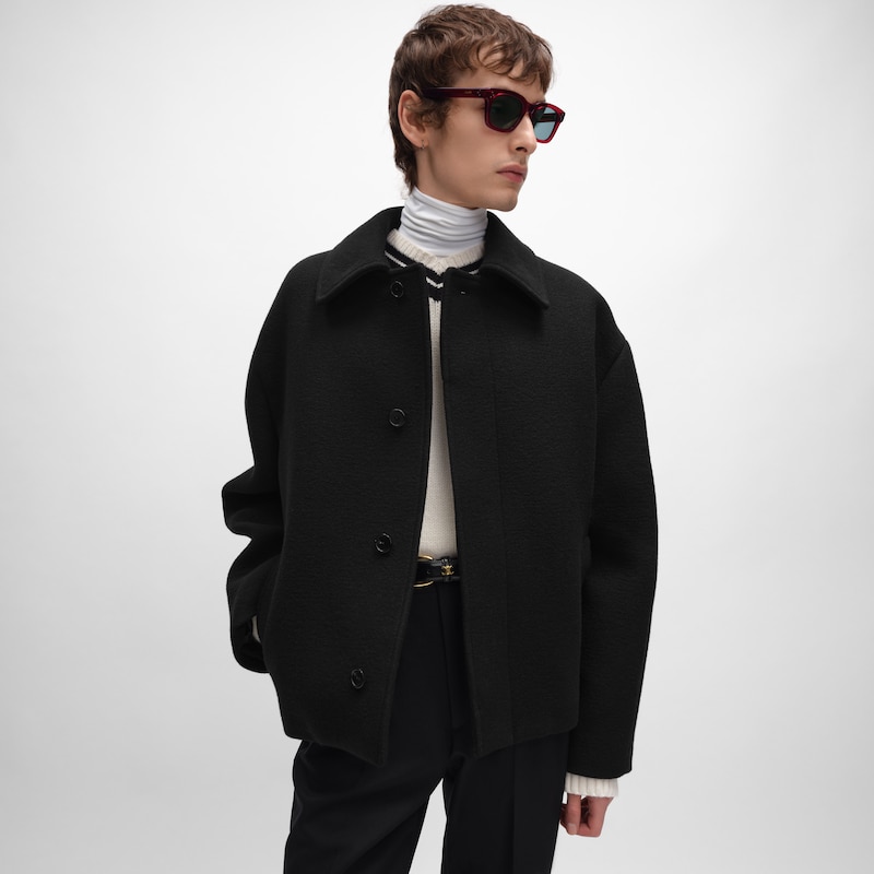 jacket in double-face wool felt