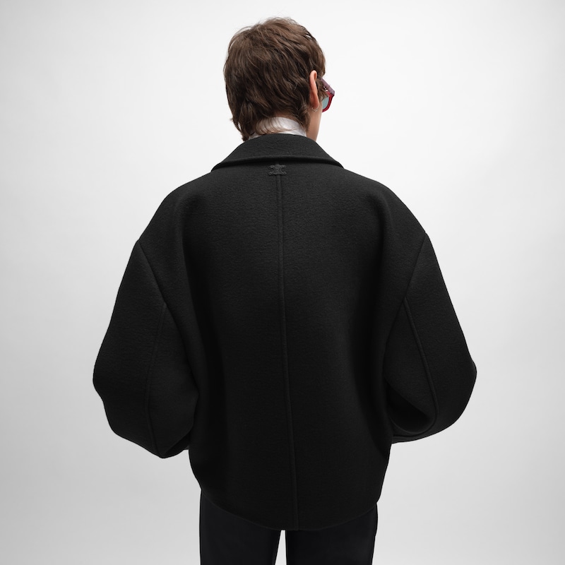 jacket in double-face wool felt