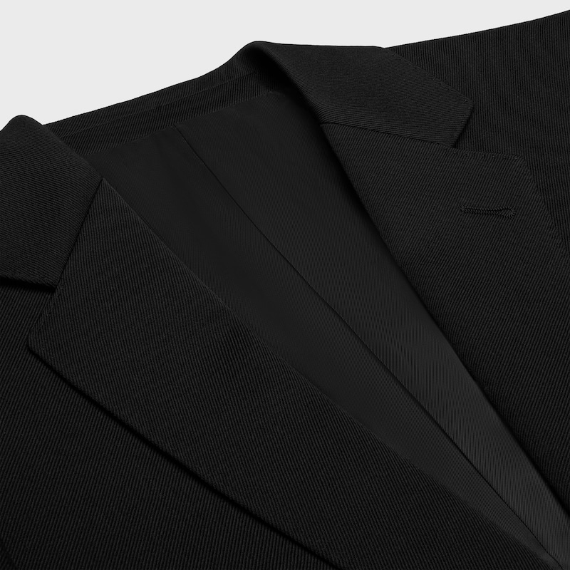 classic jacket in diagonal wool