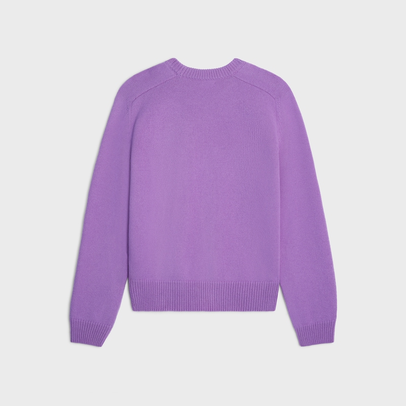 crewneck sweater in wool and cashmere