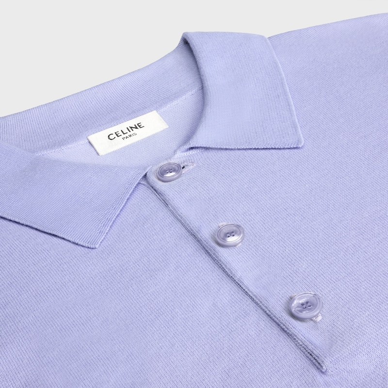 polo sweater in fine cotton