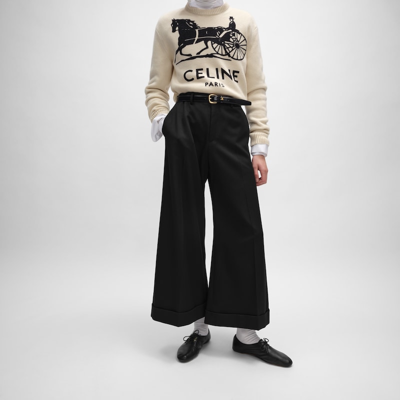 dock trousers in wool and mohair gabardine