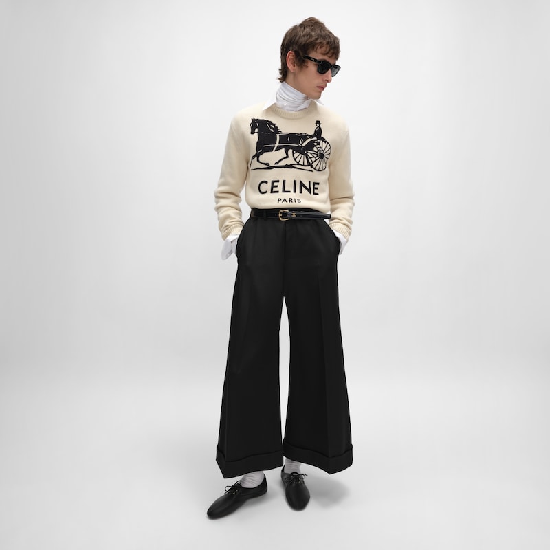 dock trousers in wool and mohair gabardine