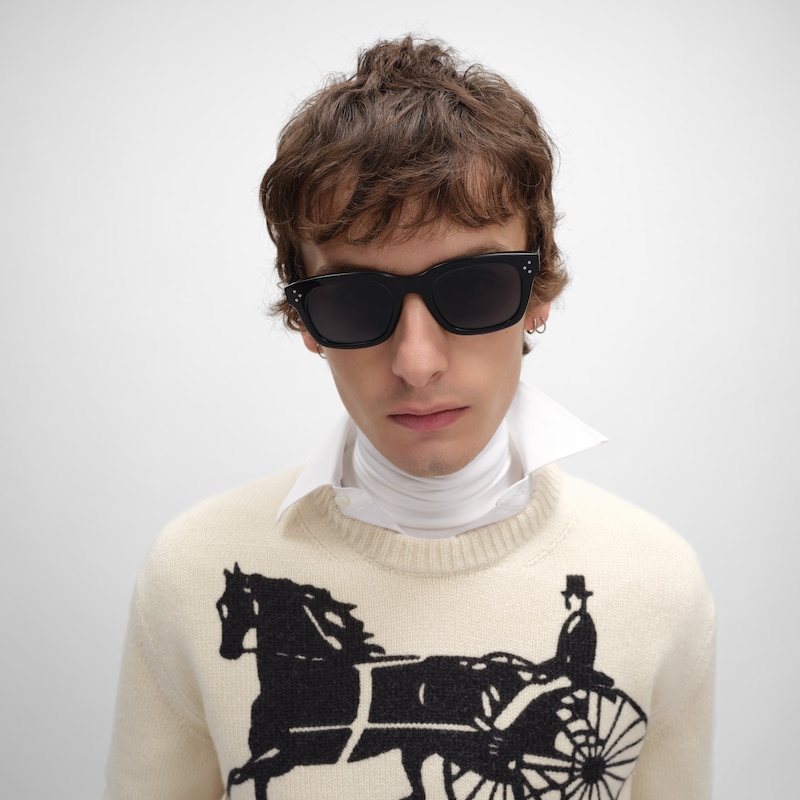 black frame 41 sunglasses in acetate