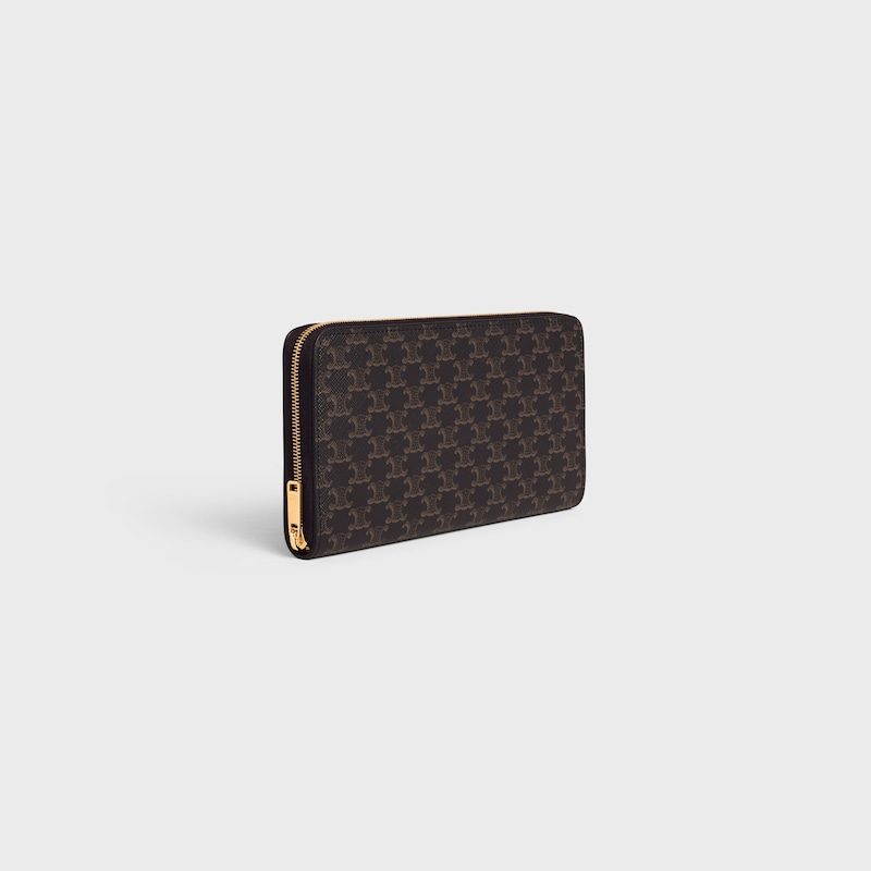 large zipped wallet in triomphe canvas