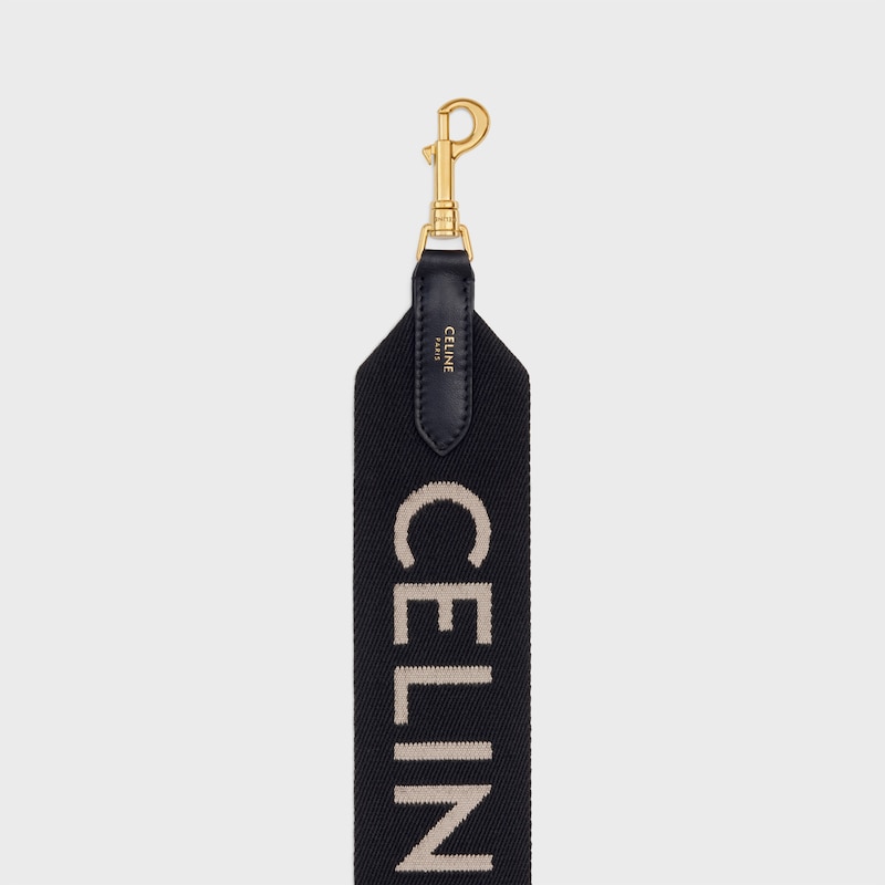 long strap in wool with celine jacquard