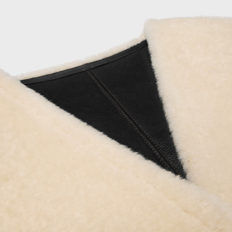 long coat in lambskin shearling