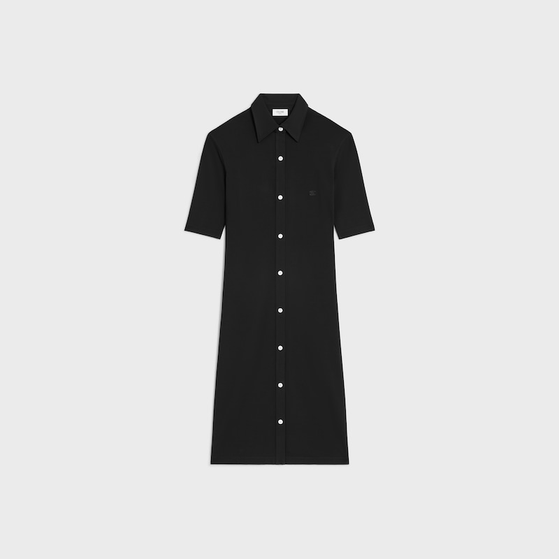 shirt dress in viscose jersey