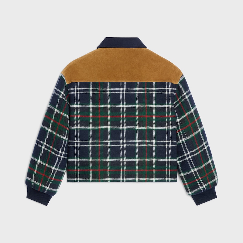 triomphe blouson jacket in tartan wool
