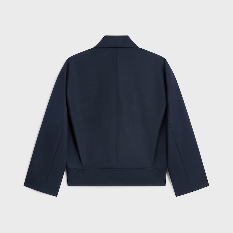 jacket in cotton wool gabardine