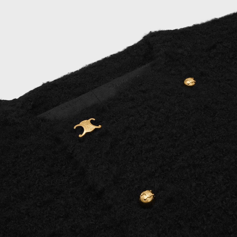 jacket in cashmere and wool natteacute