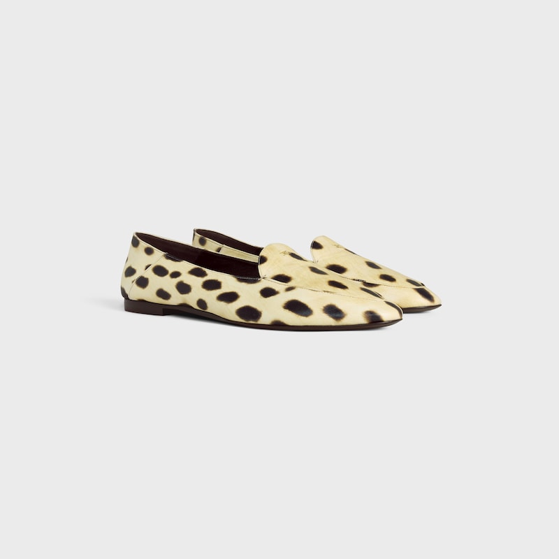 aura - slip-on loafer in leopard printed lambskin