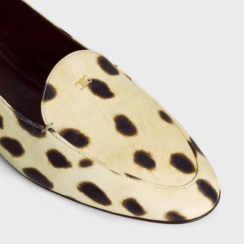 aura - slip-on loafer in leopard printed lambskin