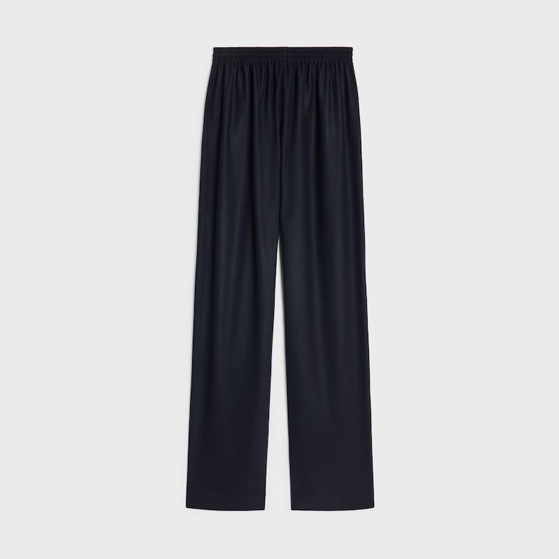 straight jogging pants in cashmere flannel