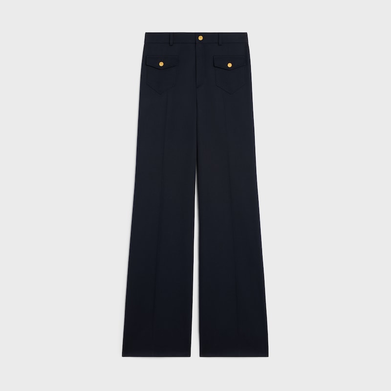 pants in diagonal wool