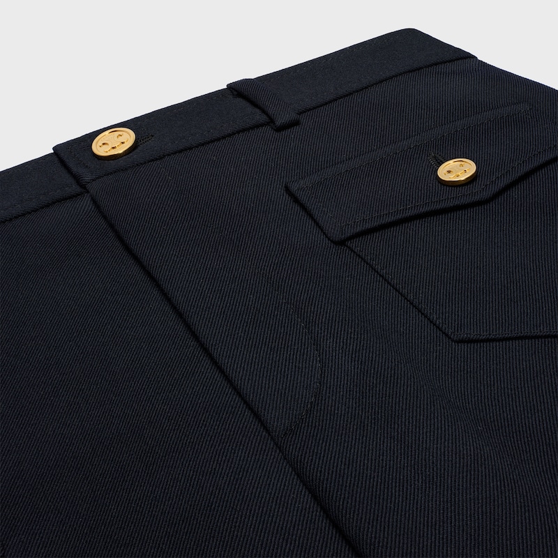 pants in diagonal wool