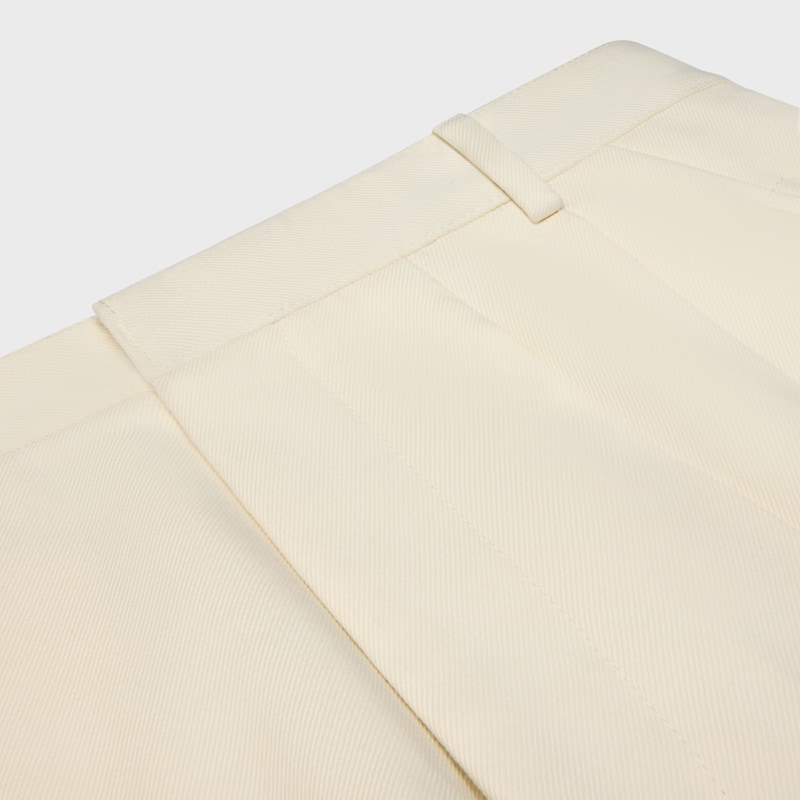 montauk cropped trousers in diagonal wool