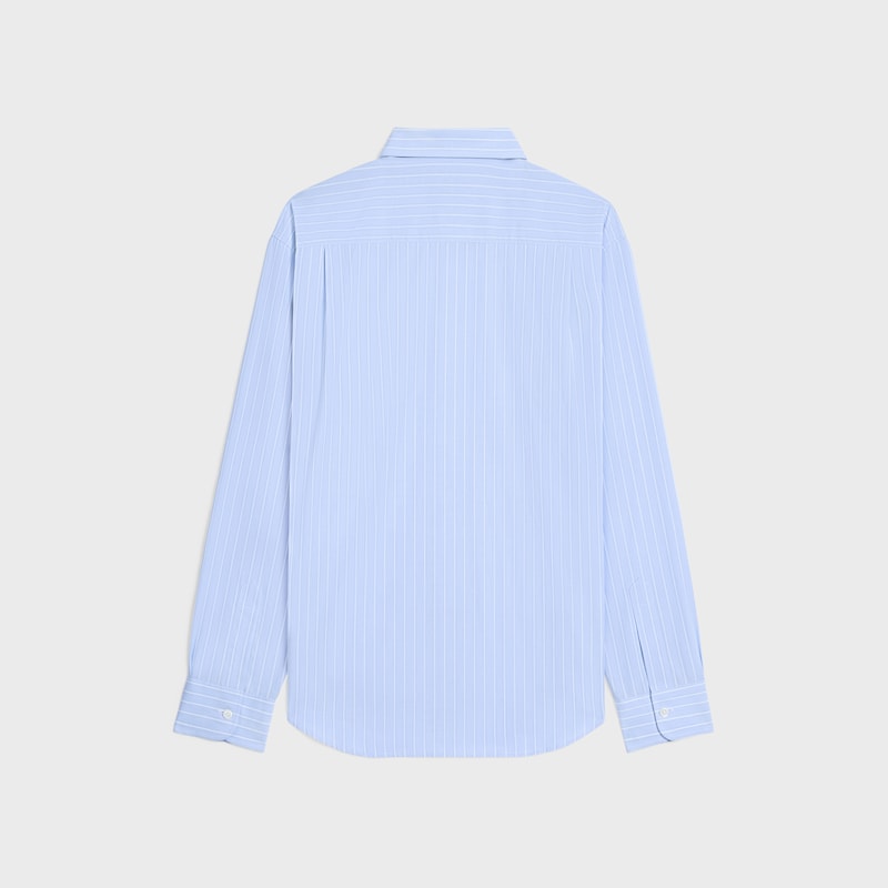 relaxed shirt in striped cotton poplin