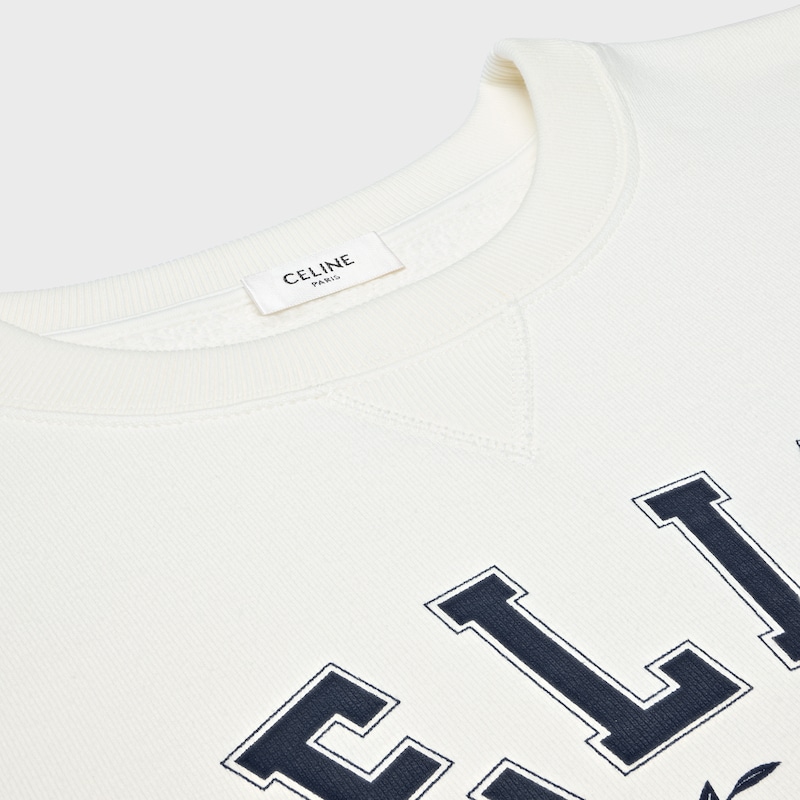 oversized celine sweatshirt in cotton fleece