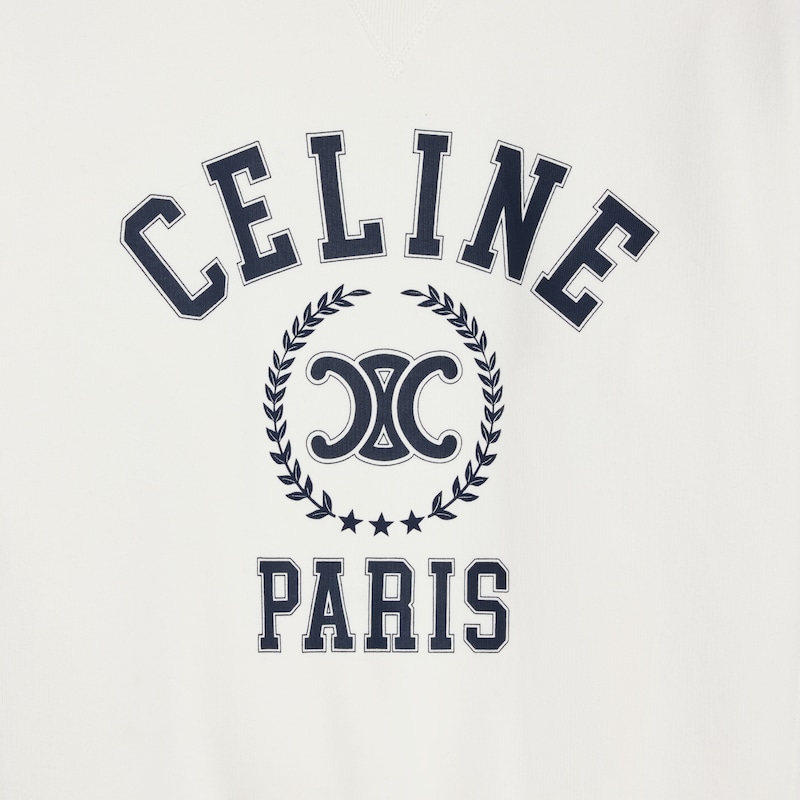 oversized celine sweatshirt in cotton fleece