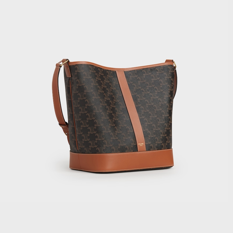 medium bucket in triomphe canvas and calfskin