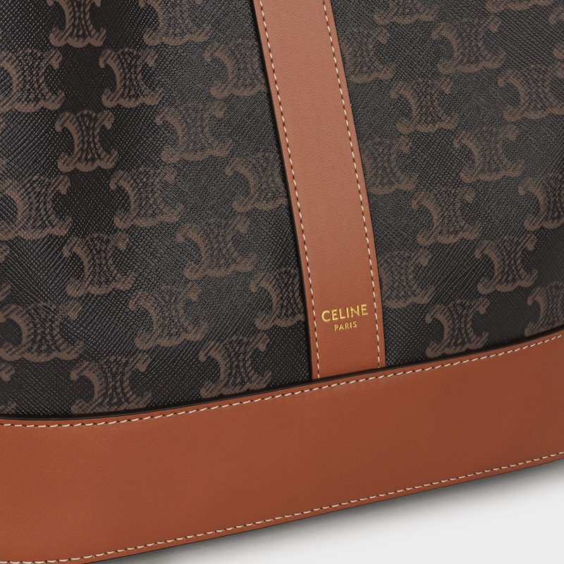 medium bucket in triomphe canvas and calfskin