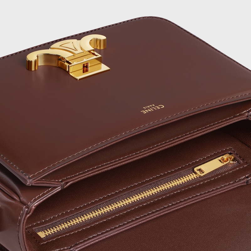 teen triomphe bag in shiny calfskin