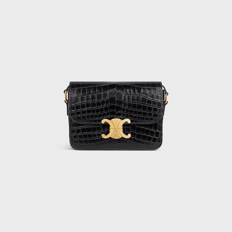 teen triomphe bag in crocodile