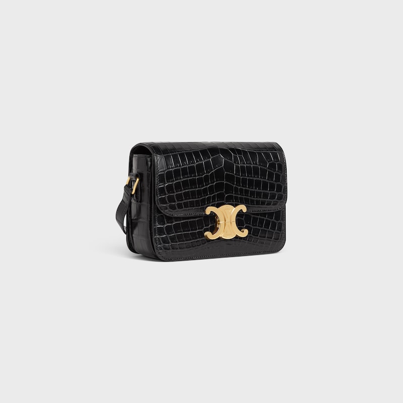 teen triomphe bag in crocodile