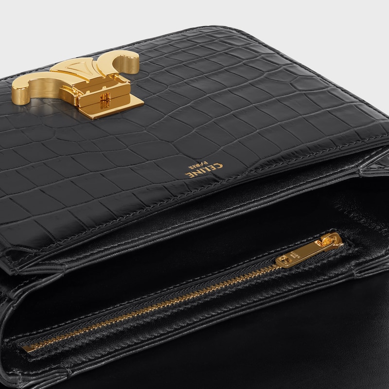 teen triomphe bag in crocodile